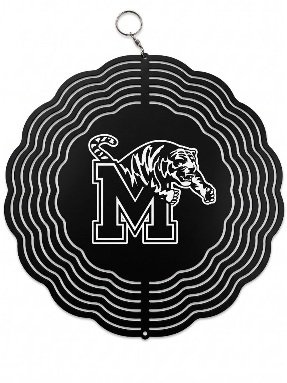 10" Memphis Tigers Kinetic Wind Spinner - Outdoor Metal Yard Decor